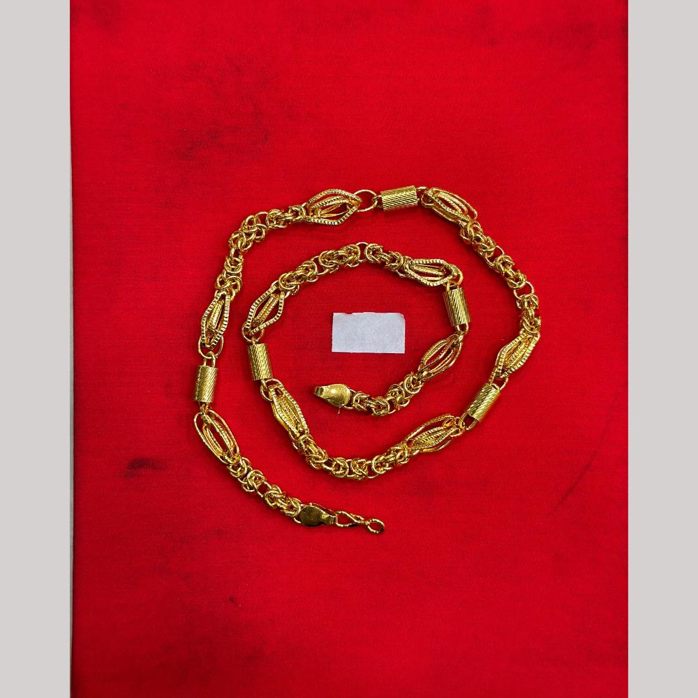 Pooja Sales Elegant Gold Plated Men's Chain