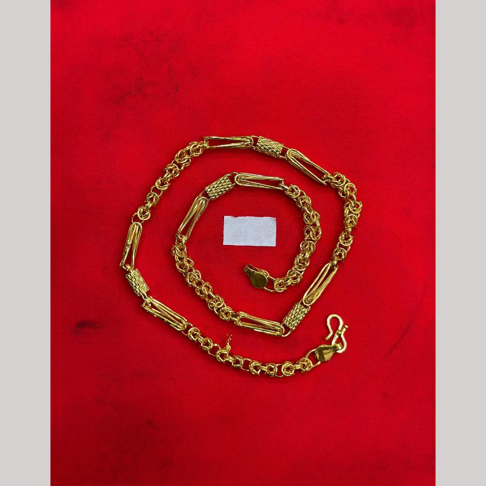 Pooja Sales Elegant Gold Plated Men's Chain
