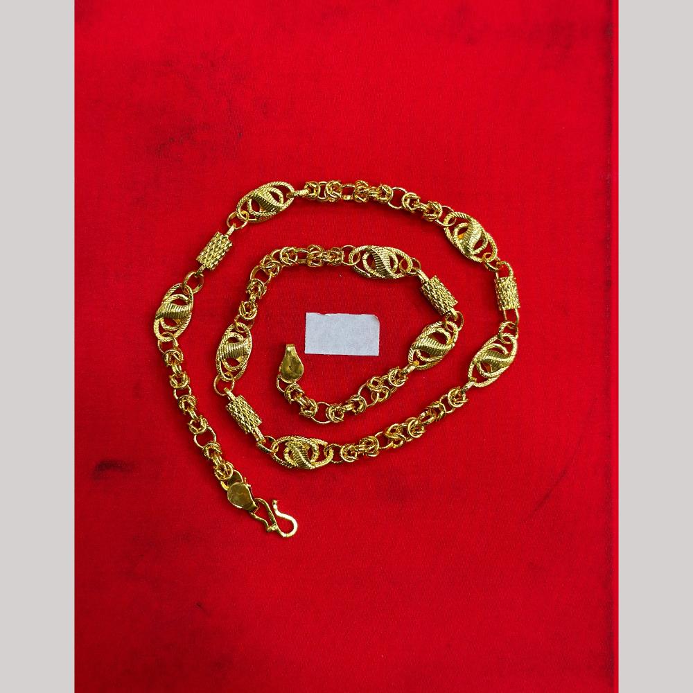 Pooja Sales Elegant Gold Plated Men's Chain