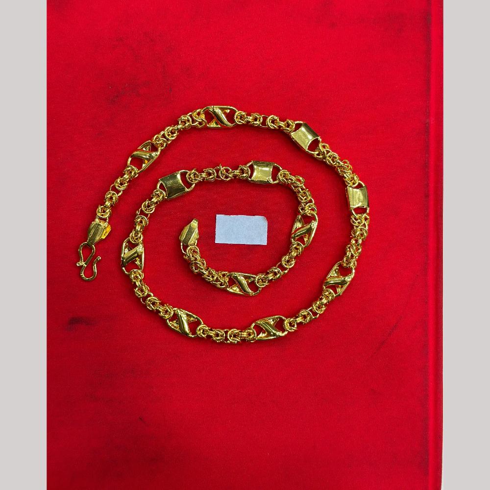 Pooja Sales Elegant Gold Plated Men's Chain