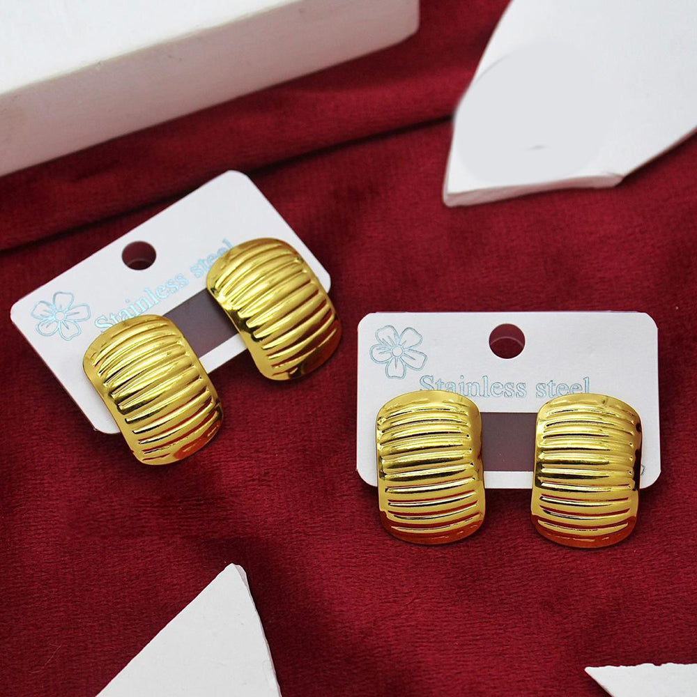 Klitz Gold Plated Stunning Fashion Stud Earring