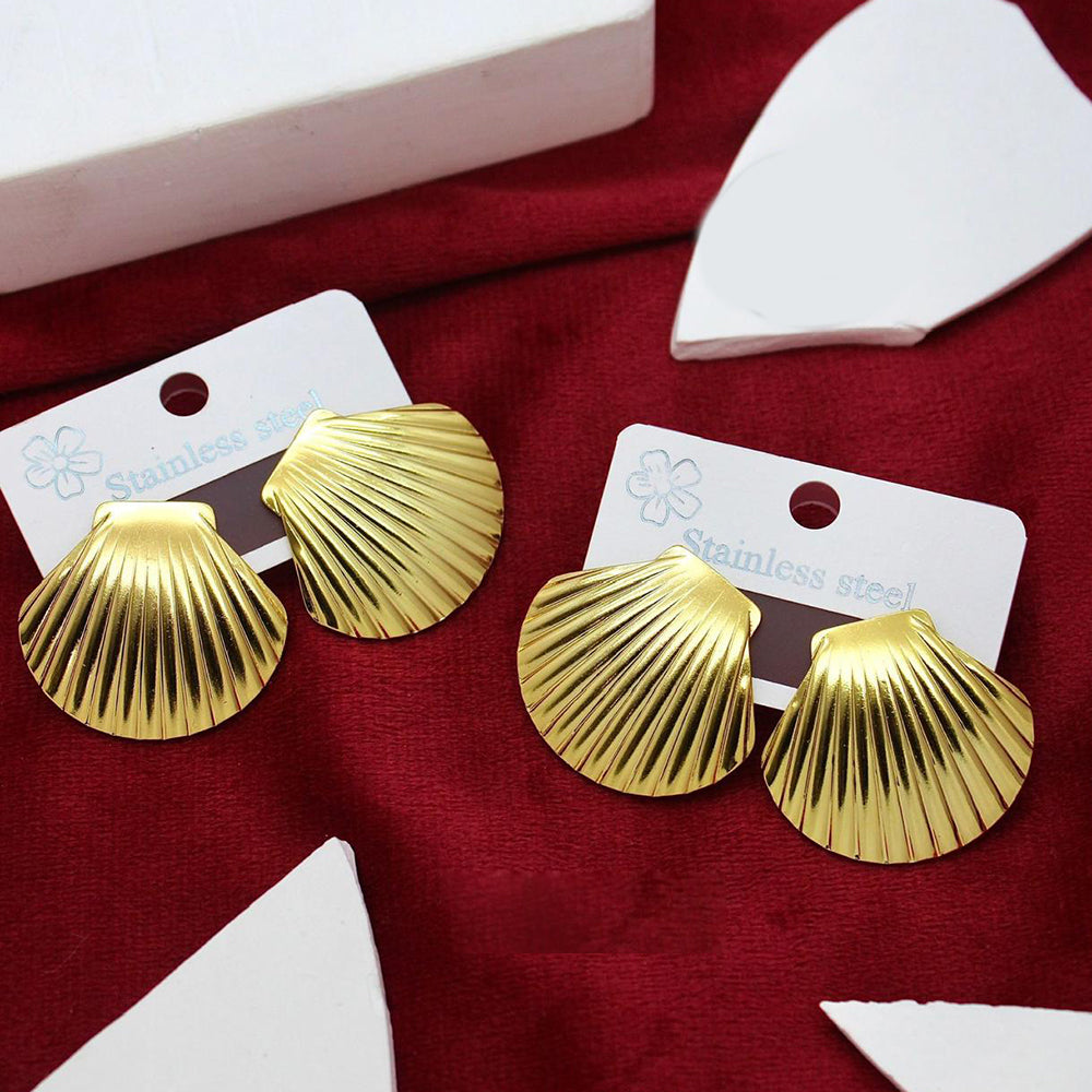Klitz Gold Plated Stunning Fashion Stud Earring