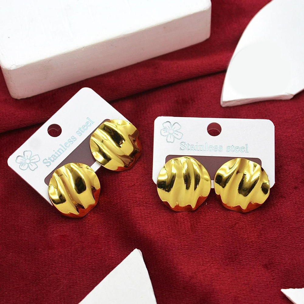 Klitz Gold Plated Stunning Fashion Stud Earring