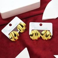 Klitz Gold Plated Stunning Fashion Stud Earring