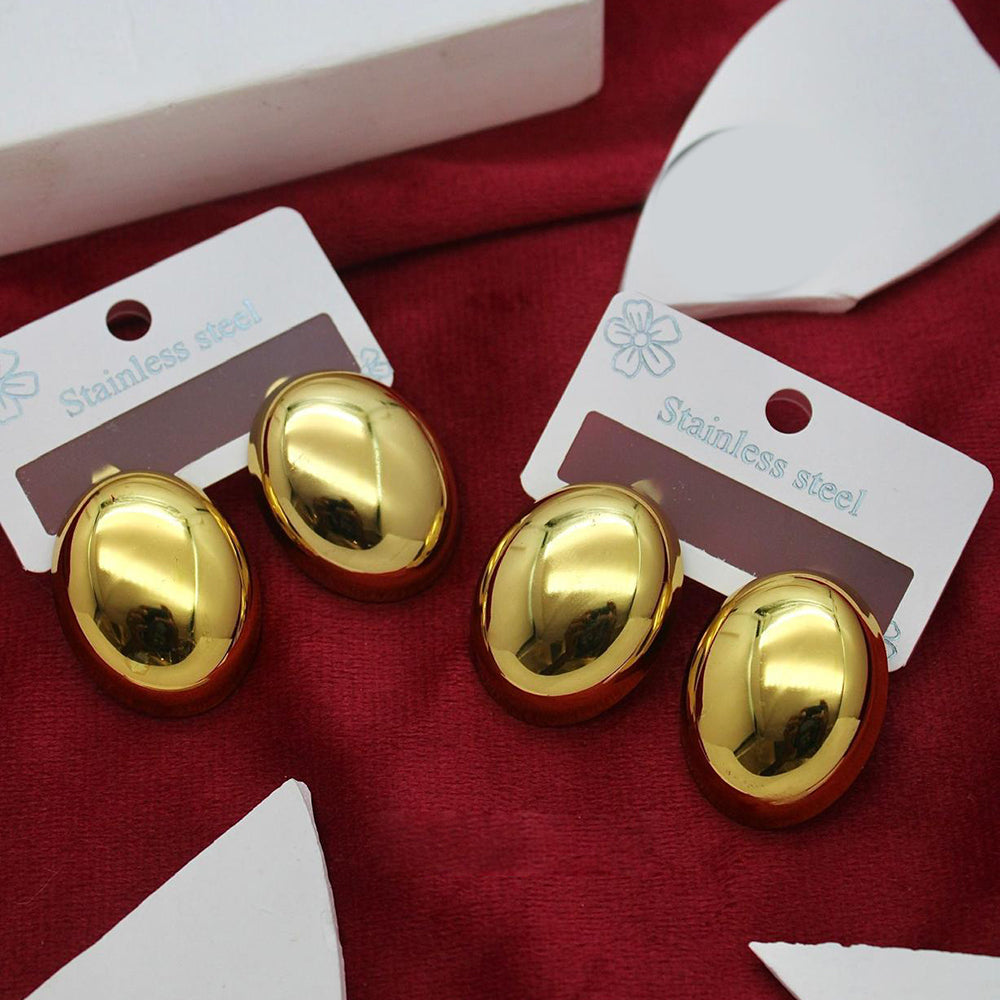 Klitz Gold Plated Stunning Fashion Stud Earring