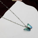 Klitz Silver Plated Stunning Fashion Butterfly Shape Chain Pendant