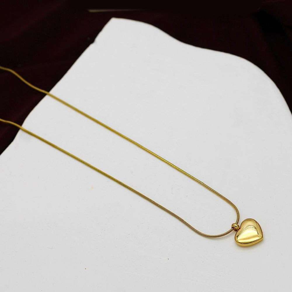Klitz Stunning  Gold Plated Heart Shape Chain Pendant