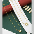 Klitz Stunning Gold Plated Heart Shape Chain Pendant