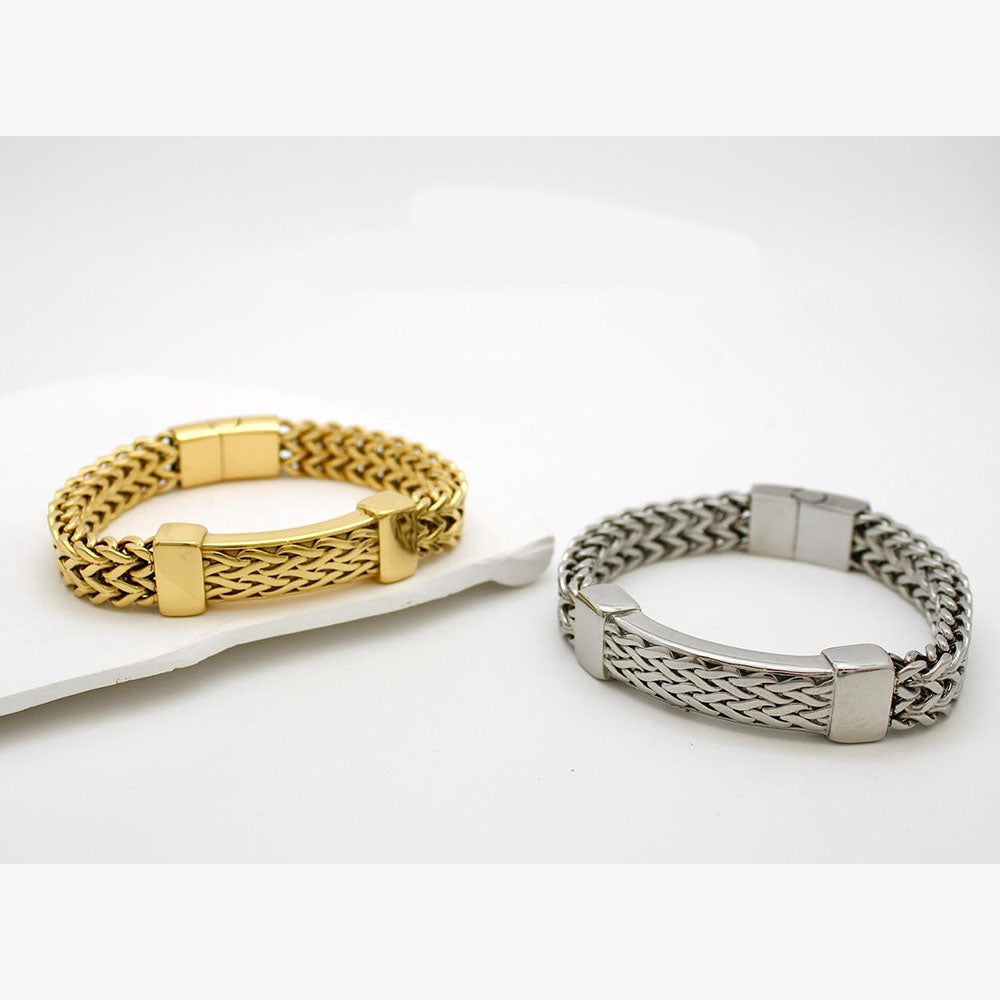 Klitz Stunning Gold / Silver Plated Men's Bracelet
