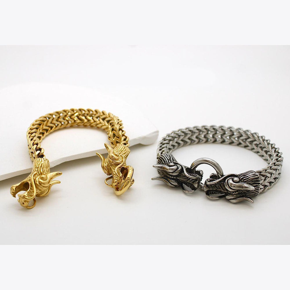 Klitz Stunning Gold / Silver Plated Men's Bracelet