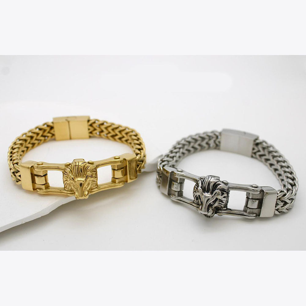 Klitz Stunning Gold / Silver Plated Men's Bracelet