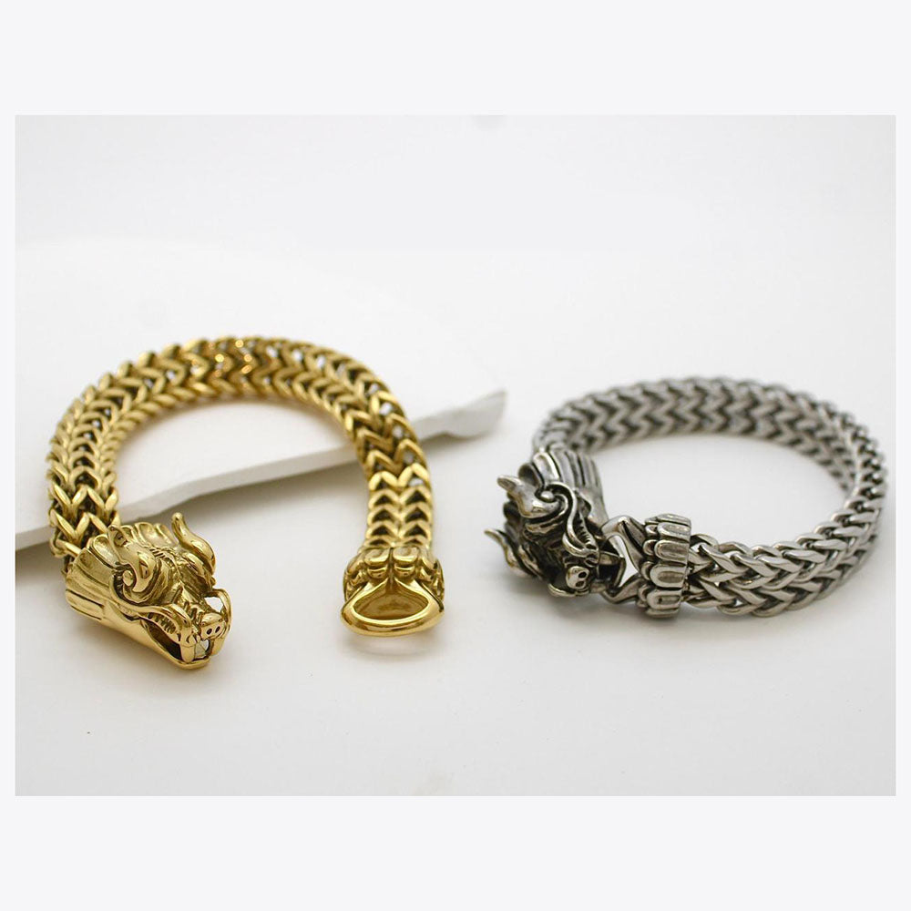 Klitz Stunning Gold / Silver Plated Men's Bracelet