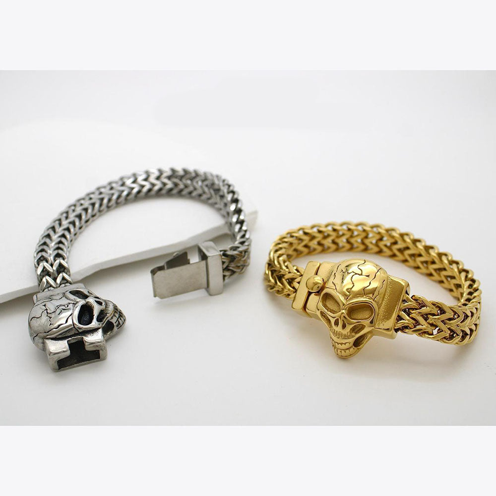 Klitz Stunning Gold / Silver Plated Men's Bracelet