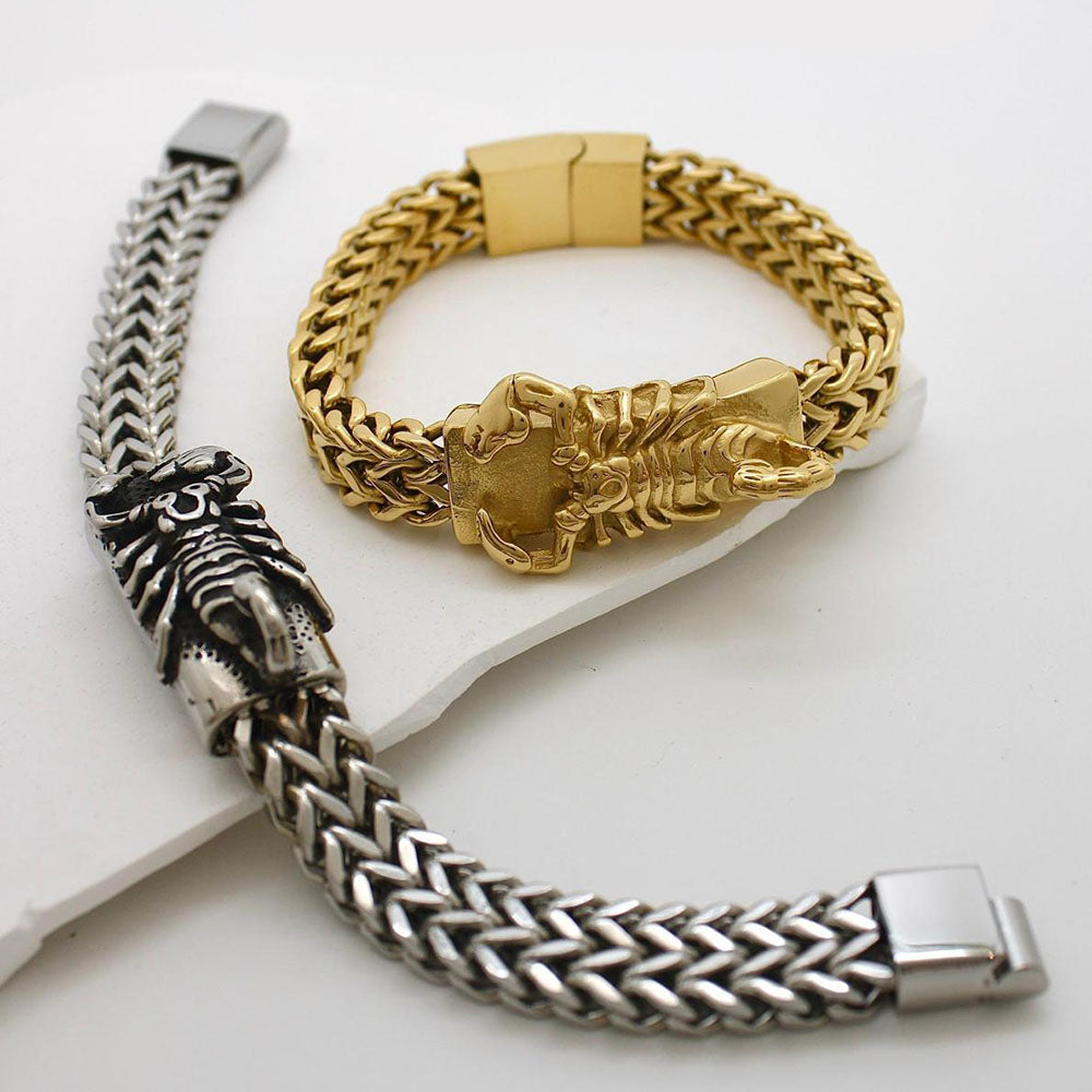 Klitz Stunning Gold / Silver Plated Men's Bracelet