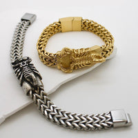 Klitz Stunning Gold / Silver Plated Men's Bracelet