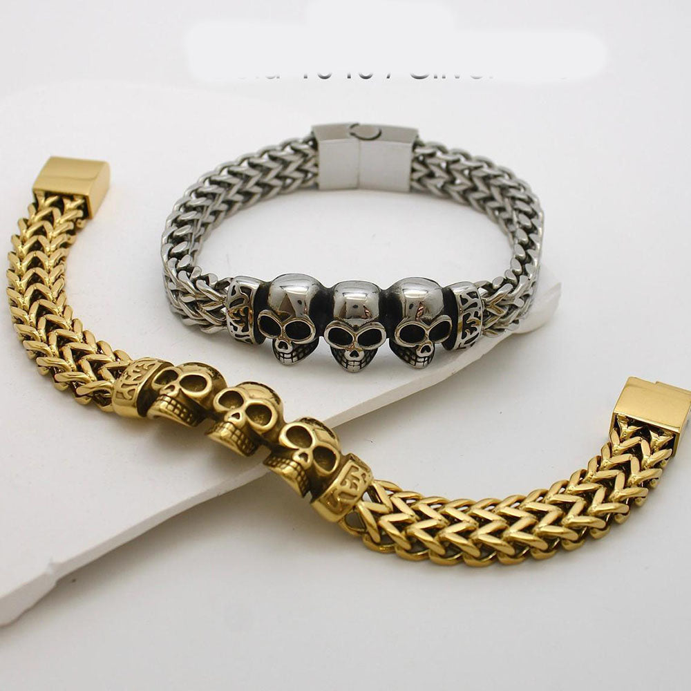 Klitz Stunning Gold / Silver Plated Men's Bracelet