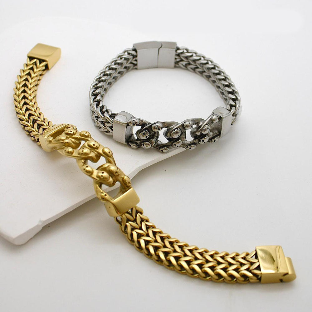 Klitz Stunning Gold / Silver Plated Men's Bracelet