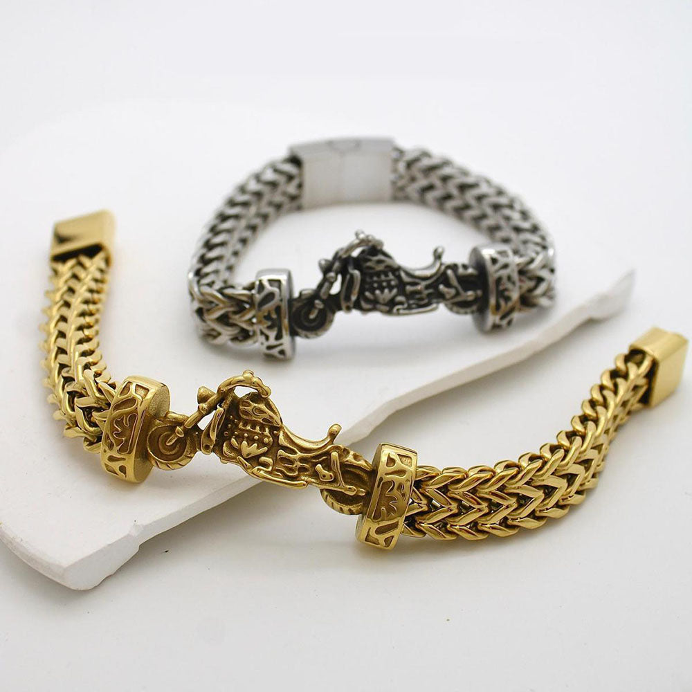 Klitz Stunning Gold / Silver Plated Men's Bracelet