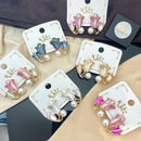 Klitz Cute Flower Blossom Studs Earrings (Assorted Color)