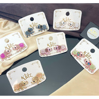 Klitz Cute Austrian Stone Elephant Blossom Studs Earrings (Assorted Color)