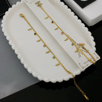 Klitz Premium Leaf Sparkle Design Austrian Stone Bracelet