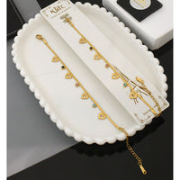 Klitz Premium Heart Shape Sparkle Design Austrian Stone Bracelet