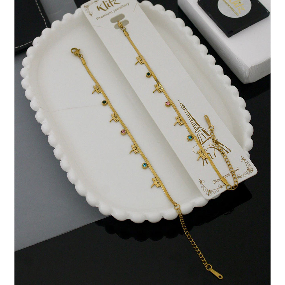 Klitz Premium Butterfly Sparkle Design Austrian Stone Bracelet (Assorted Desing)