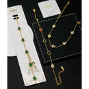 Klitz Premium Quality Shimmer Crystal Adjustable Chain Bracelet