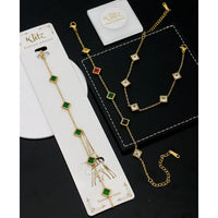 Klitz Premium Quality Shimmer Crystal Adjustable Chain Bracelet