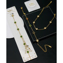 Klitz Premium Quality Shimmer Crystal Adjustable Chain Bracelet