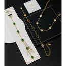 Klitz Premium Quality Shimmer Crystal Adjustable Chain Bracelet