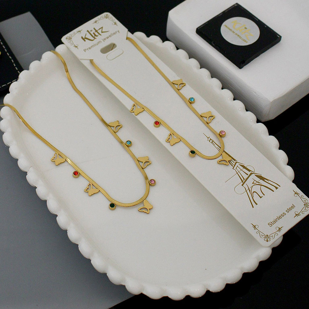 Klitz Premium Finish Glam Austrian Stone Necklace (1 Piece Only)