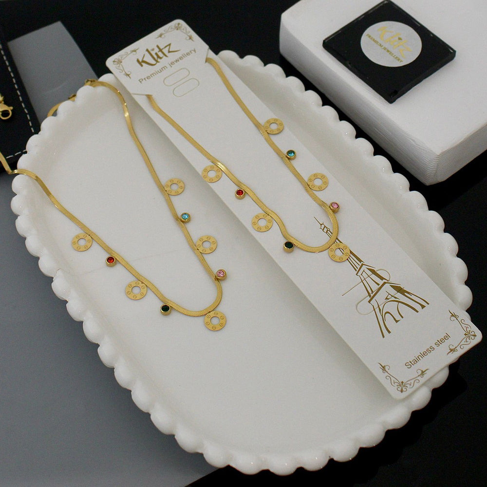 Klitz Premium Finish Glam Austrian Stone Necklace (1 Piece Only)