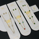 Klitz Trendy  Crystal Stone Necklace Set ( 1Piece Only)