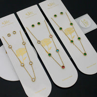 Klitz Trendy  Crystal Stone Necklace Set ( 1Piece Only)