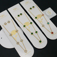 Klitz Trendy  Crystal Stone Necklace Set ( 1Piece Only)