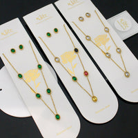 Klitz Trendy  Crystal Stone Necklace Set ( 1Piece Only)