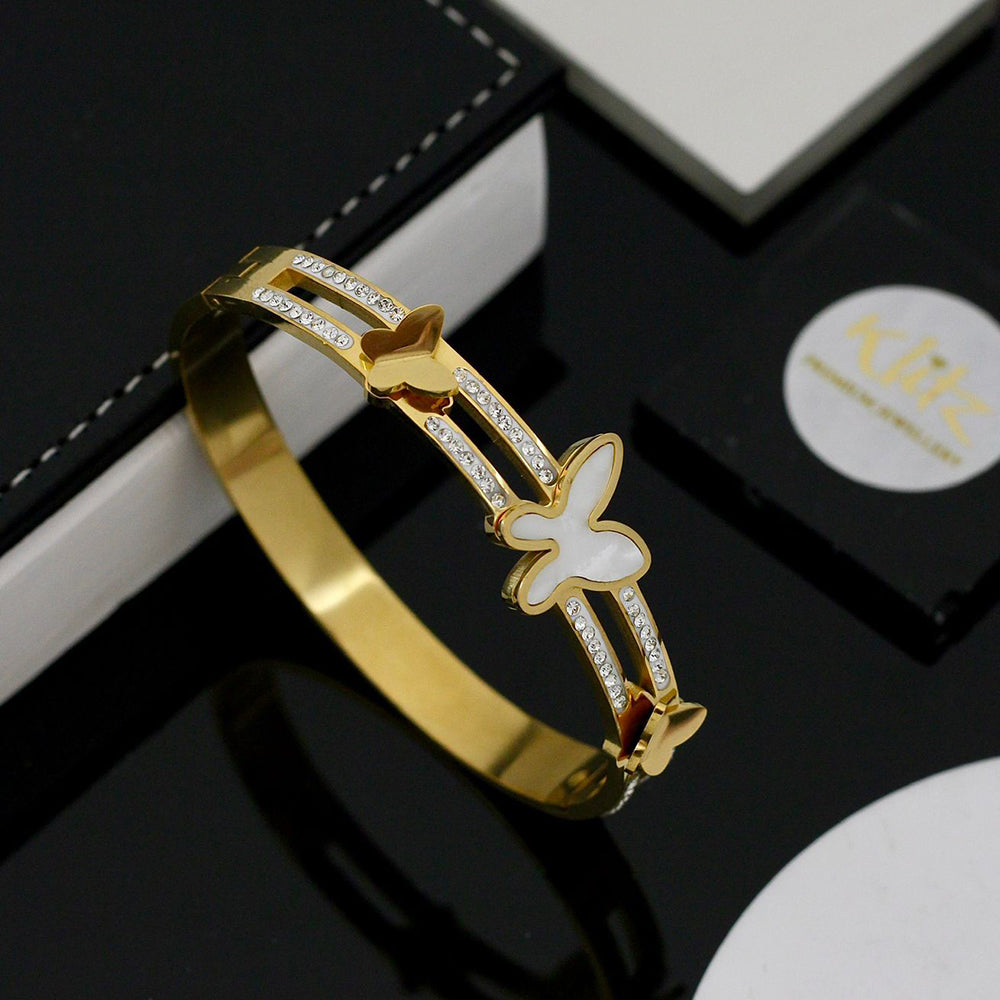 Klitz Classic Austrian Stone Butterfly Bracelet for Daily Wear