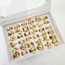 Klitz Glam Crystal Stone Finger Ring Assorted Design 