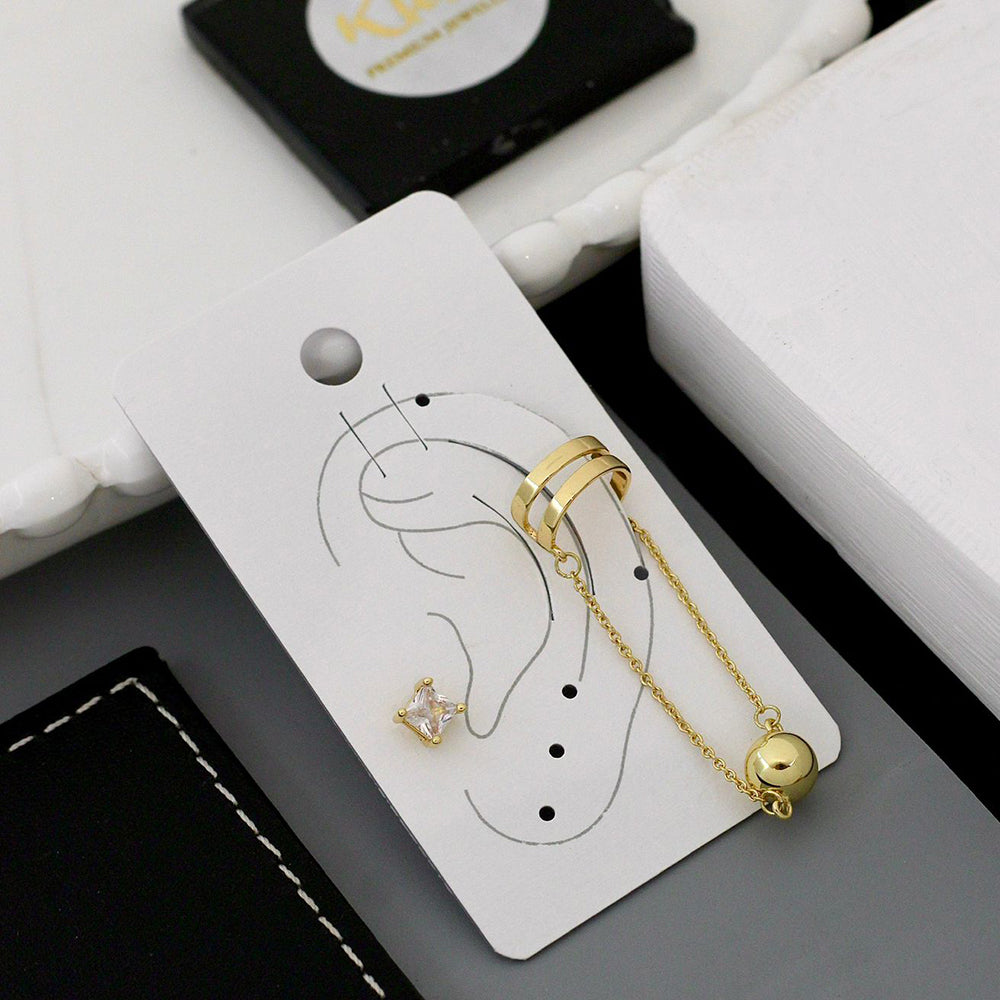 Klitz Premium Crystal Stone Earcuff Earrings