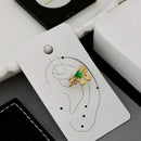 Klitz Sparkling Crystal Stone Bow Shape Earcuff Earrings