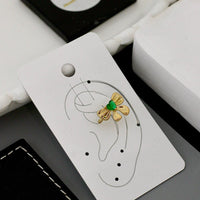 Klitz Sparkling Crystal Stone Bow Shape Earcuff Earrings