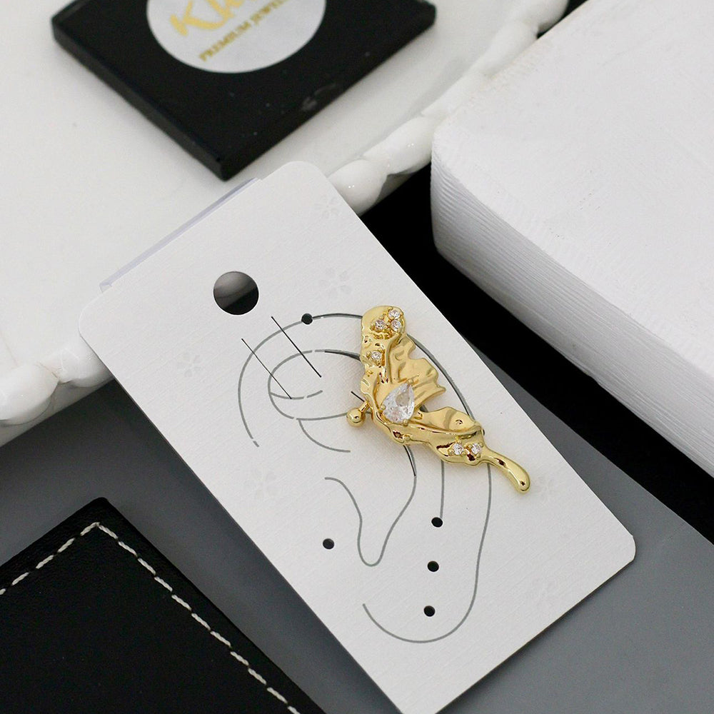 Klitz Premium Crystal Stone Earcuff Earrings