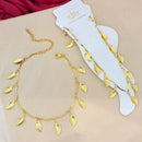 Klitz Adjustable Leaf Charm Chain Bracelet