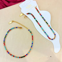 Klitz Adjustable Austrian Stone Chain Bracelet