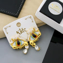 Klitz Trendy Artistic Eye Design Dangler Earrings