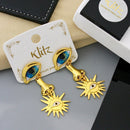Klitz Trendy Artistic Eye Design Dangler Earrings