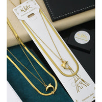 Klitz Minimal Dolphin Charm Snake Chain Necklace ( 1 Piece Only)