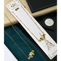 Klitz Floral Modern Minimal Snake Chain Necklace  ( 1 Piece Only)