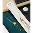 Klitz Minimal Heart Charm Snake Chain Necklace ( 1 Piece Only)